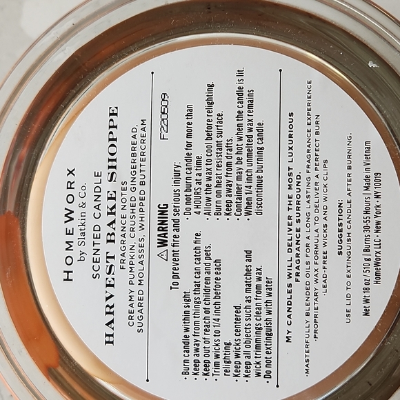 Homeworx by Harry Slatkin 4-Wick Harvest Bake Shoppe Candle - Picture 4 of 4